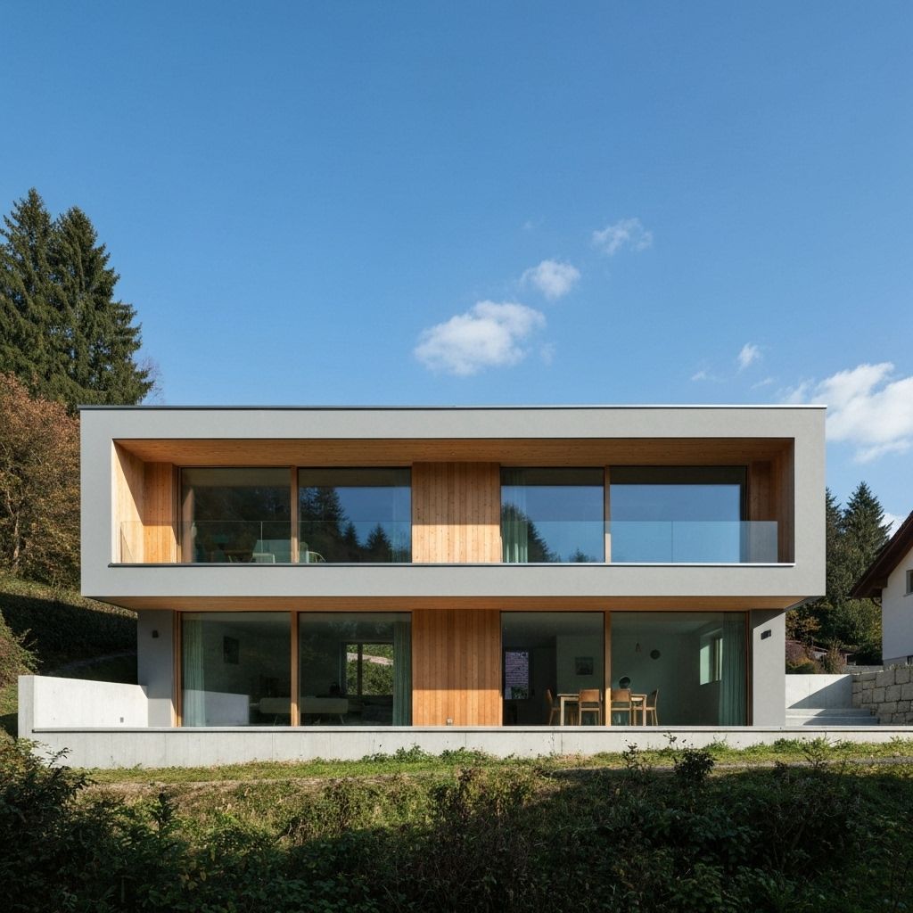 Professionell renovierte Hausfassade in der Schweiz mit moderner Wärmedämmung und frischem Anstrich